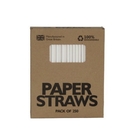 white paper straw front box