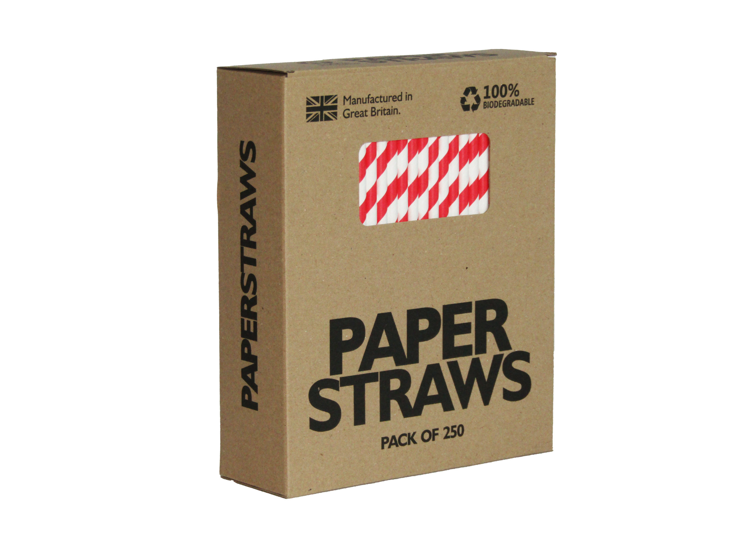 Colorful thin red paper straws 50pcs - Tapegarden