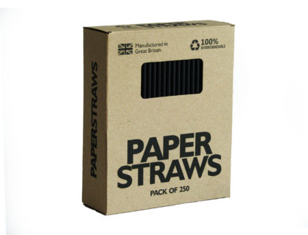 black paper straw box front angle