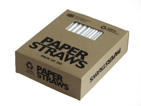 white paper straw box front wide angle