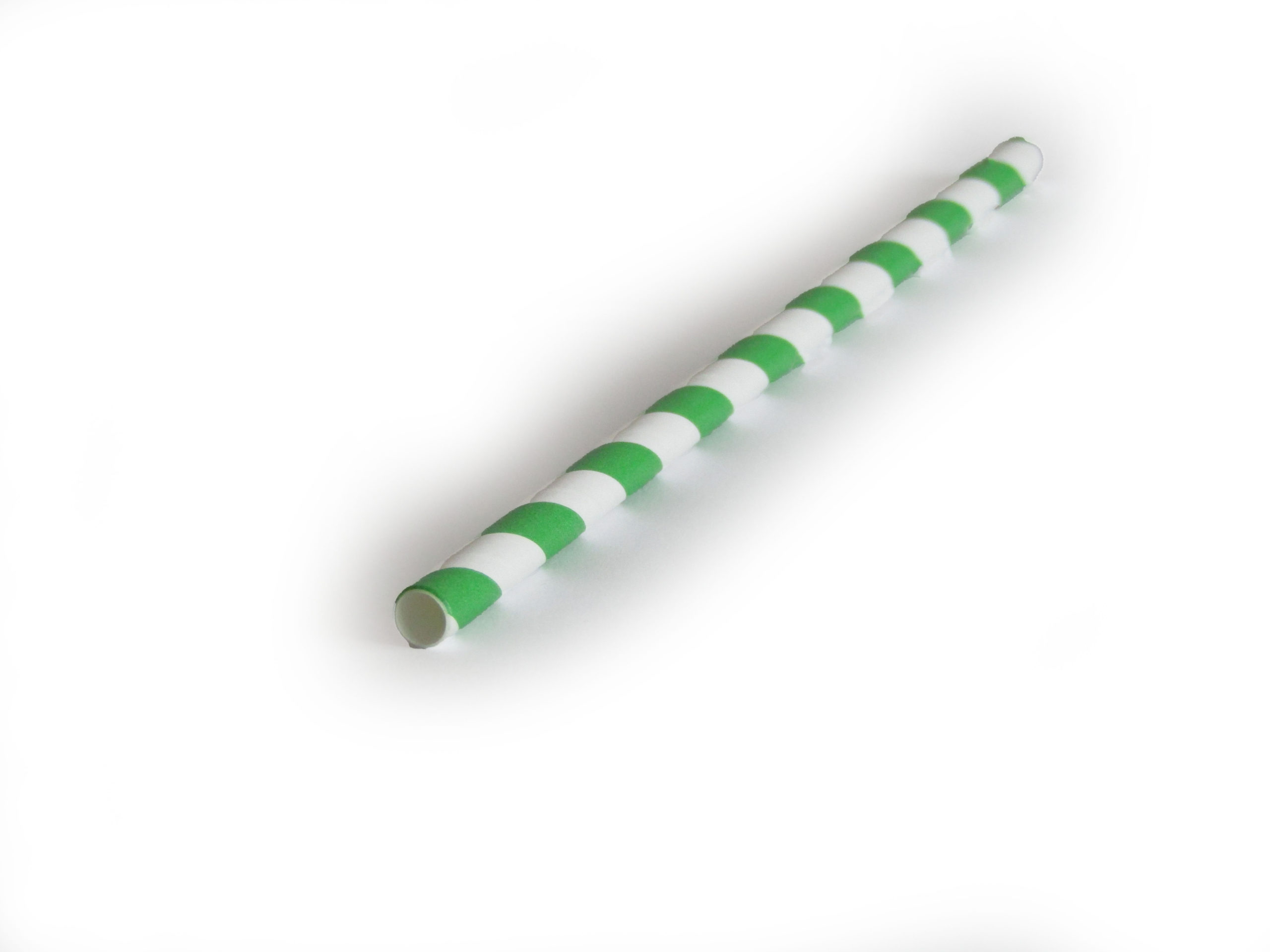 lime green & white Biodegradable 20 cm Paper Straws with 6 mm bore pk 50 8" 