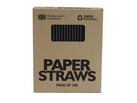 black paper straw front box